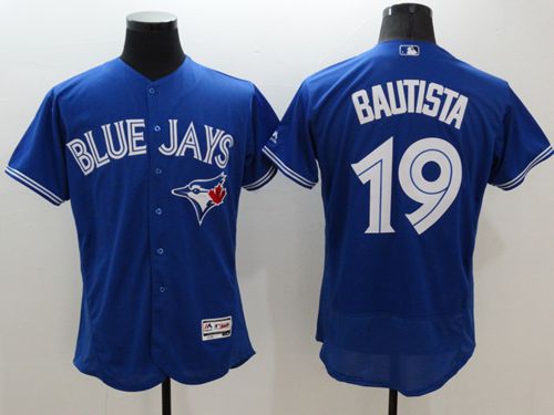 Blue Jays #19 Jose Bautista Blue Flexbase Authentic Collection Stitched MLB Jersey - Click Image to Close